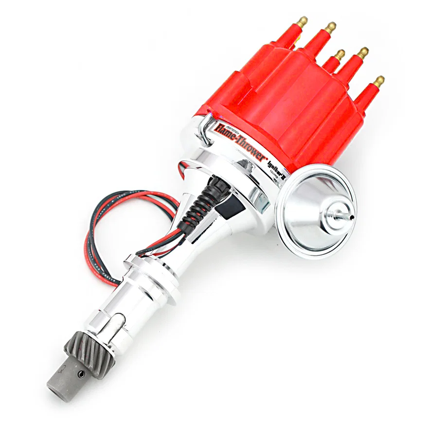 Pertronix D120711, Dist Billet Pontiac V8  Vac Red Male Cap