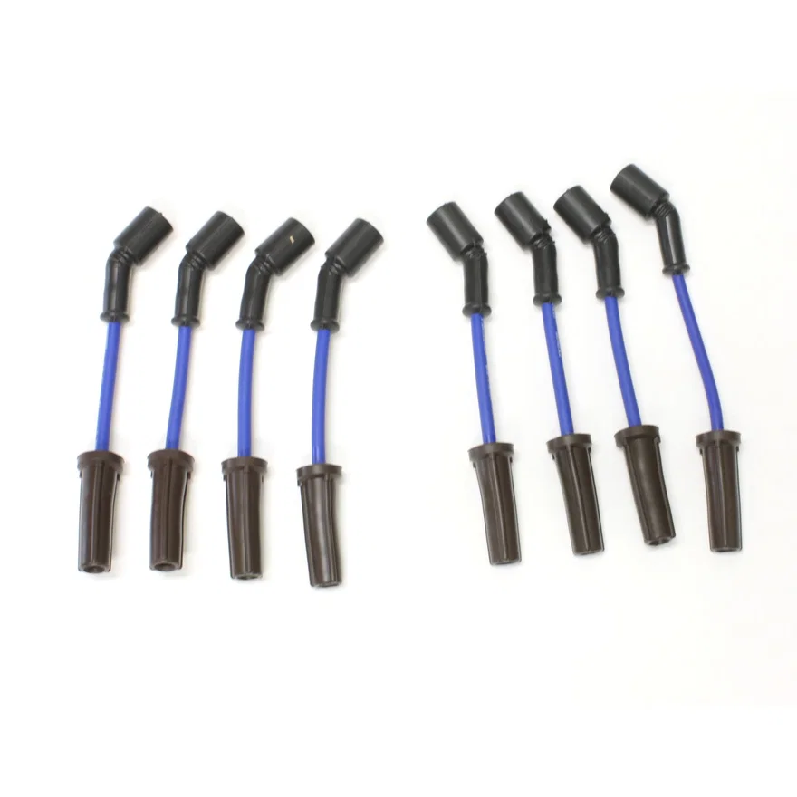 Pertronix 808329, Flame-Thrower Spark Plug Wires 8 cyl 8mm 1998-2009 GM LS1 Blue