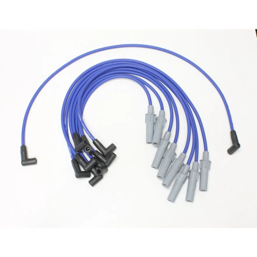 Pertronix 808332, Flame-Thrower Spark Plug Wires 8 cyl 8mm 1992-2003 Dodge Truck 5.2/5.9L Blue