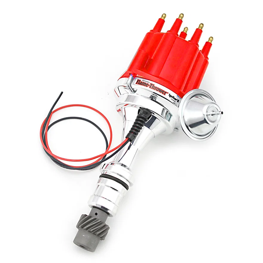 Pertronix D110711, Dist Billet Oldsmobile V8 Vac Red Male Cap