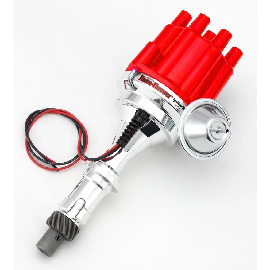Pertronix D120701, Dist Billet Pontiac V8  Vac Red Cap