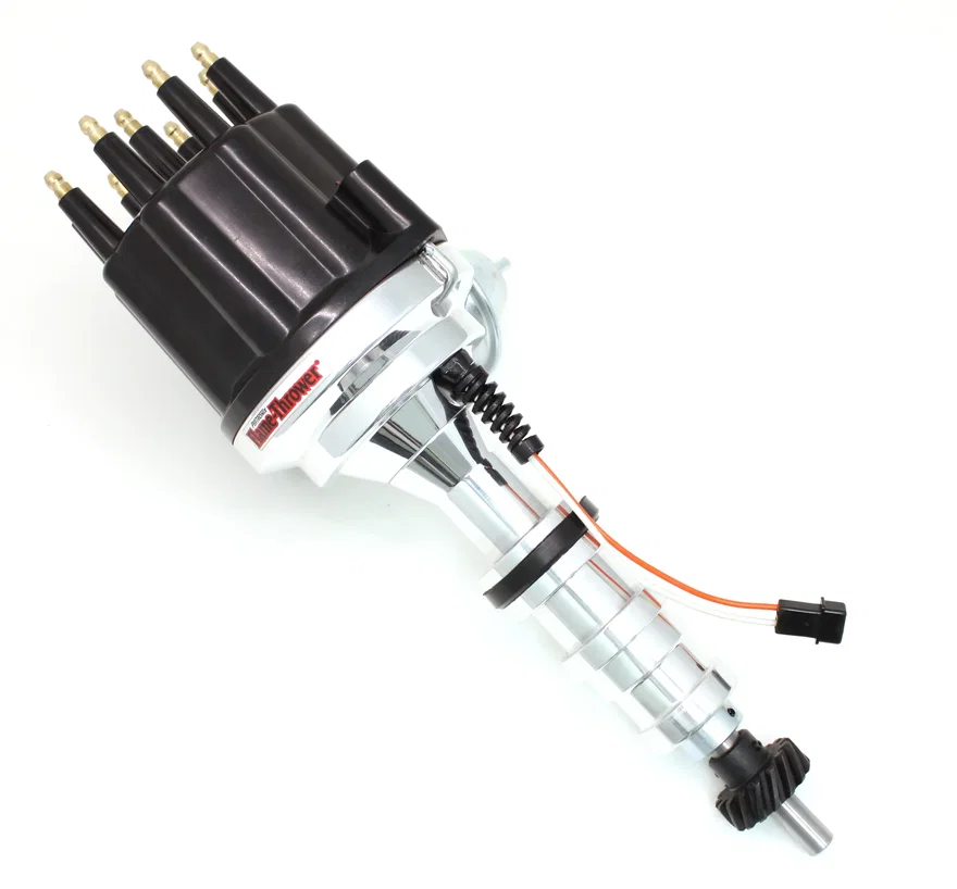 Pertronix D333710, Dist Billet Mag Trig Ford 332-428 FE Blk Male cap Vac Adv