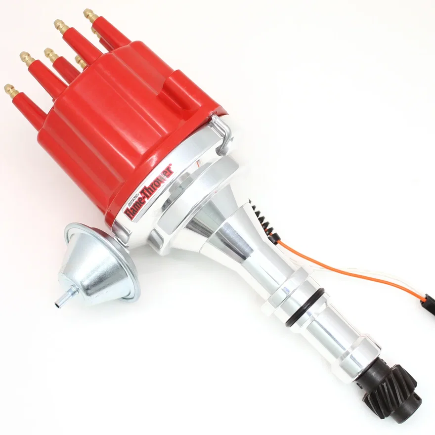Pertronix D351711, Dist Billet Mag Trig Buick 215-350 Red Male cap Vac Adv