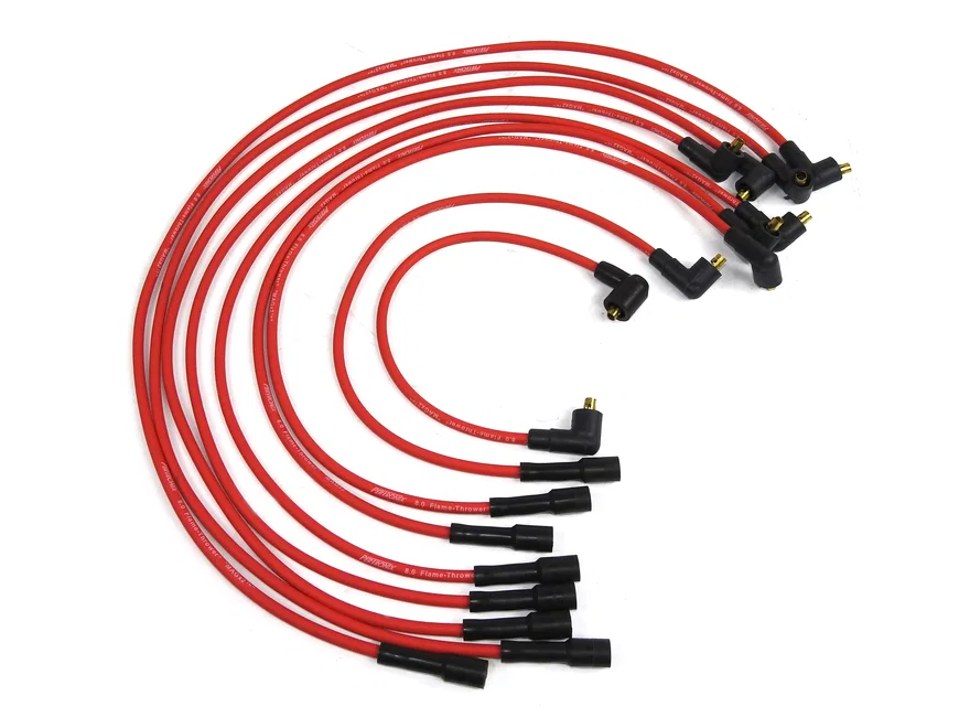 Pertronix 808430, Flame-Thrower Spark Plug Wires 8 cyl 8mm AMC Engine Red