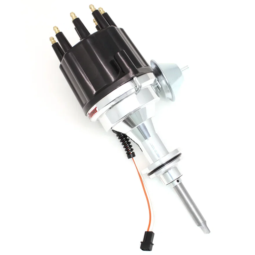 Pertronix D343710, Dist Billet Mag Trig Mopar 426-440 Blk Male cap Vac Adv for Chrysler