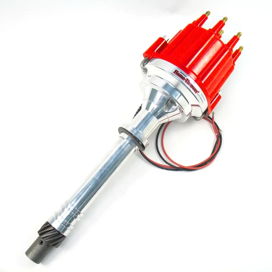 Pertronix D200811, Dist Billet Marine Chevy red cap Male