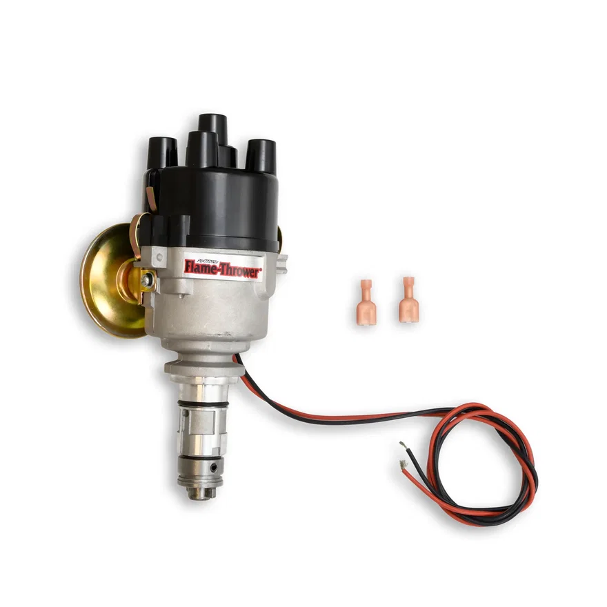 Dist British 4 cyl cast Ignitor vac top exit cap