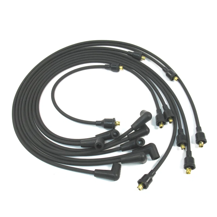 Flame-Thrower Spark Plug Wires 8 cyl GM Custom Fit Black for 59 vehicles