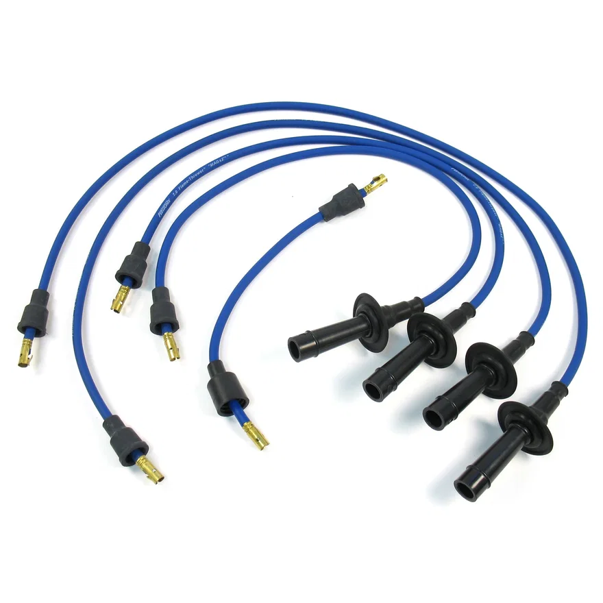 Pertronix 704301, Flame-Thrower Spark Plug Wires 4 cyl VW Custom Fit Blue