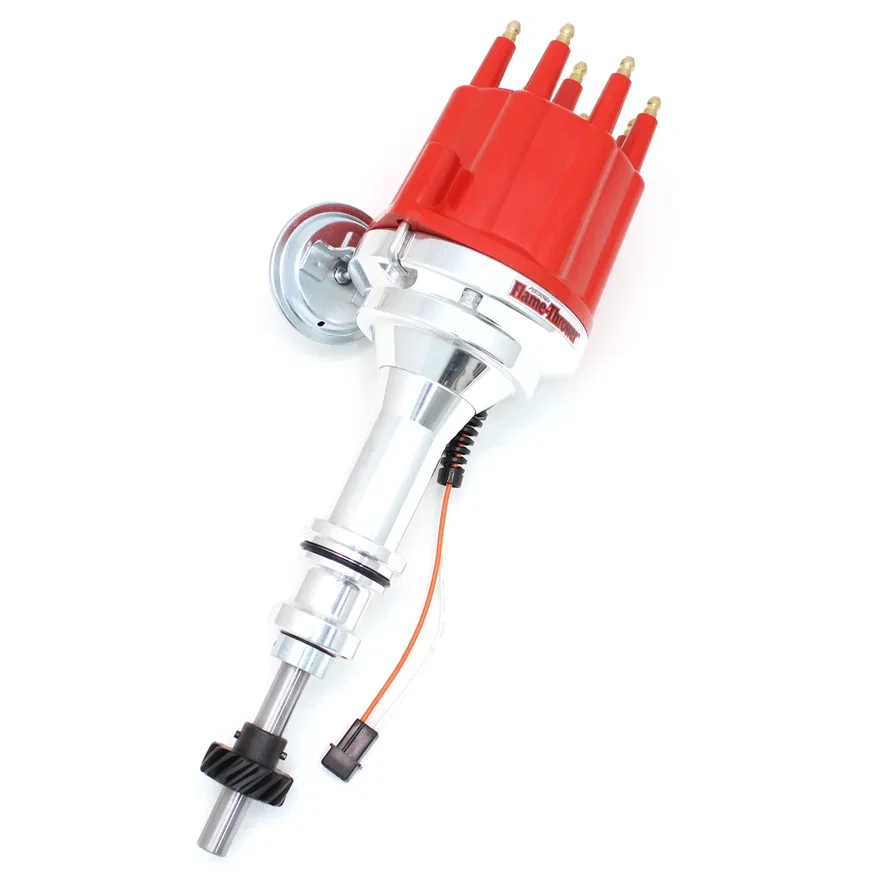Pertronix D332711, Dist Billet Mag Trig Ford 351C Red Male cap Vac Adv
