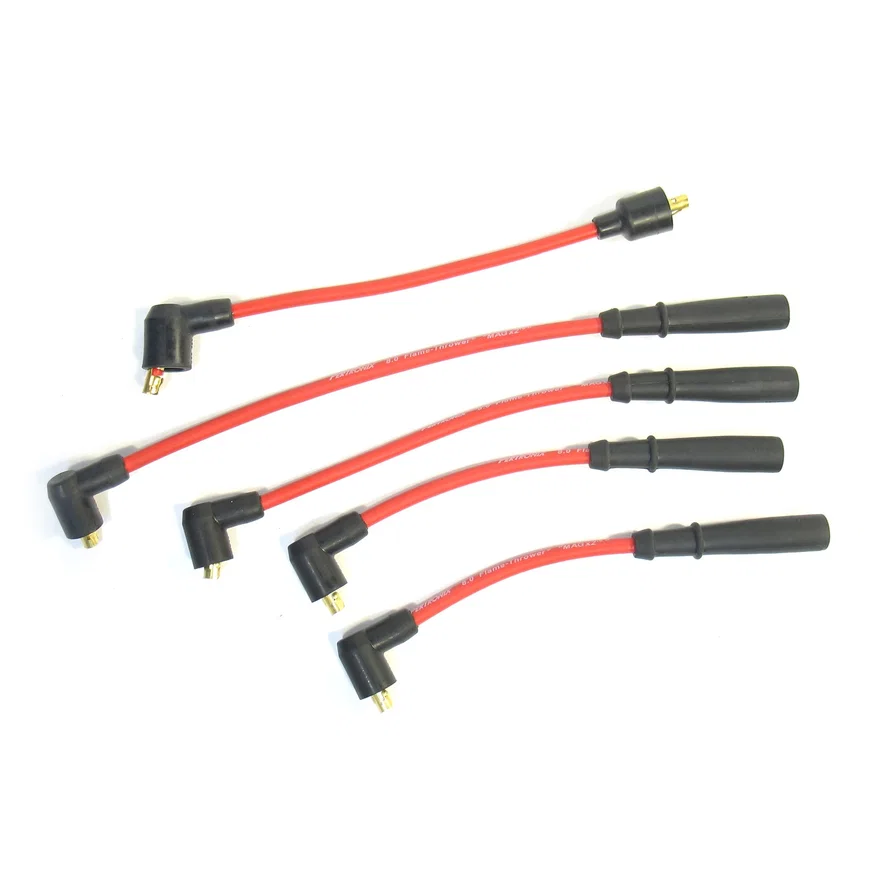 Pertronix 804413, Flame-Thrower Spark Plug Wires 4 cyl 8mm Triumph Red