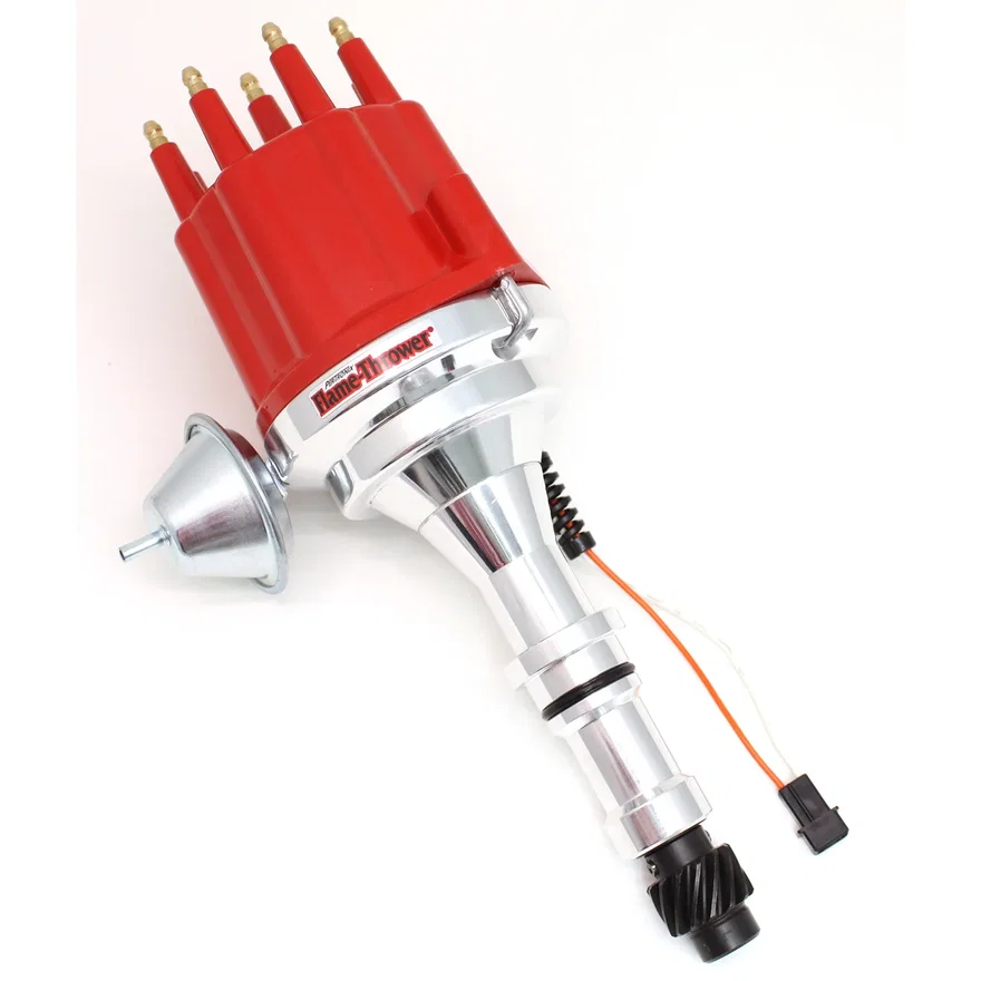 Pertronix D350711, Dist Billet Mag Trig Buick 400-455 Red Male cap Vac Adv