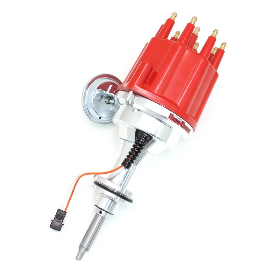 Pertronix D342711, Dist Billet Mag Trig Mopar 383-400 Red Male cap Vac Adv for Chrysler