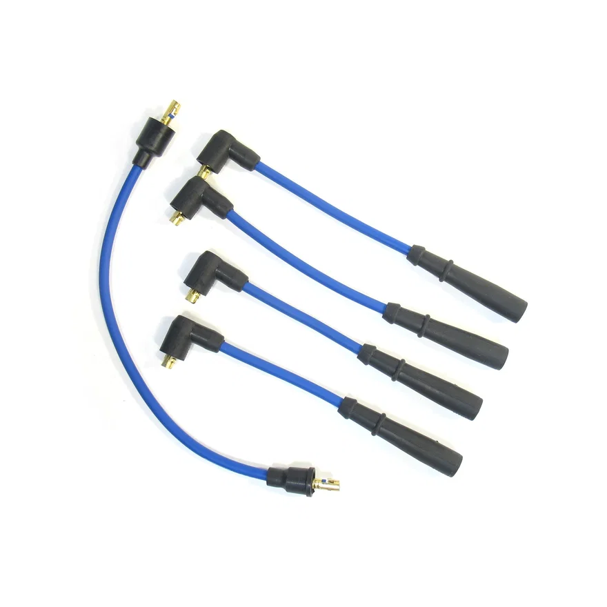 Pertronix 804311, Flame-Thrower Spark Plug Wires 4 cyl 8mm Triumph Type#2 Blue