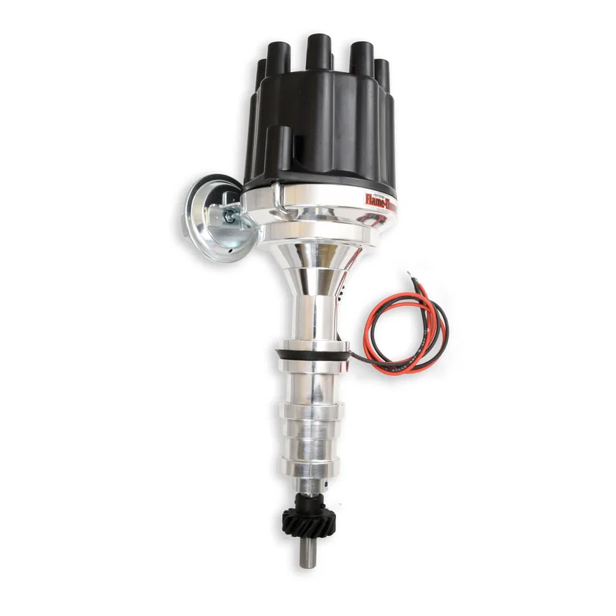 Dist Billet 352-428, Black Cap for Ford