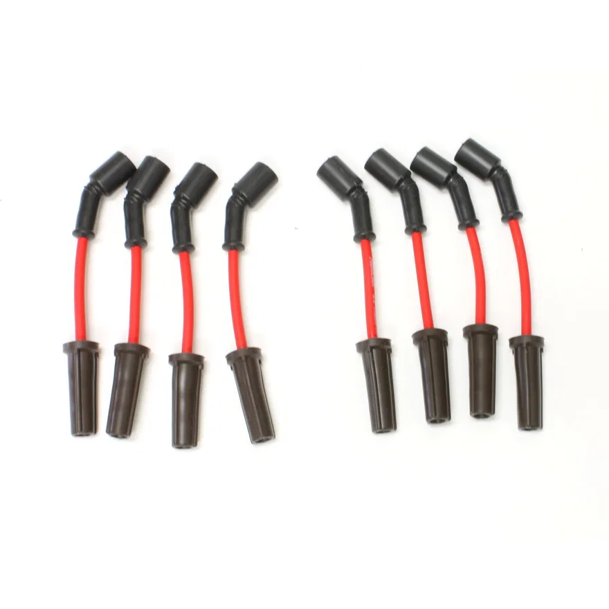 Pertronix 808422, Flame-Thrower Spark Plug Wires 8 cyl 8mm 1998-2009 GM LS1 Red