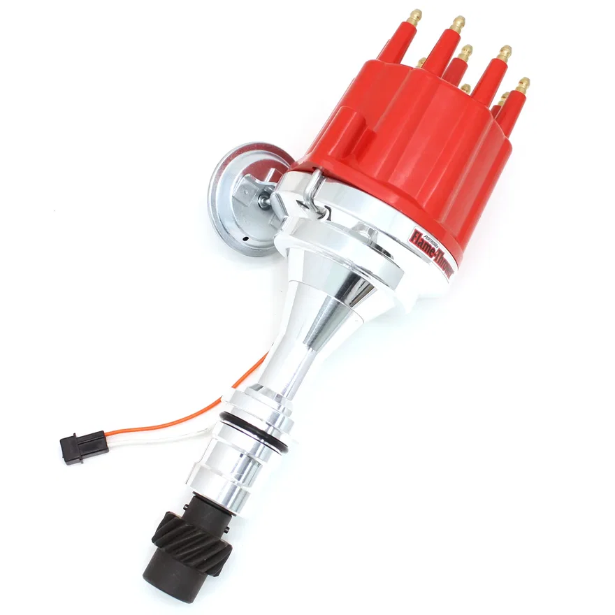 Pertronix D310711, Dist Billet Mag Trig Oldsmobile 260-455 Red Male cap Vac Adv