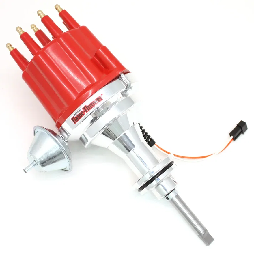 Pertronix D341711, Dist Billet Mag Trig Mopar 273-360 Red Male cap Vac Adv for Chrysler