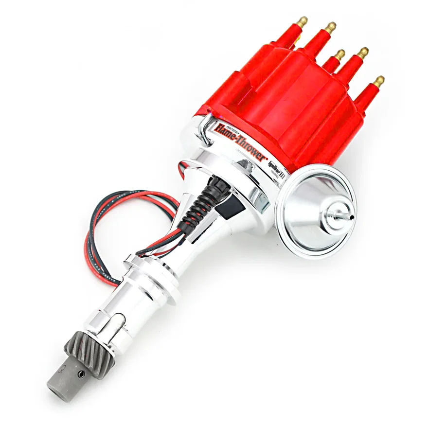 Pertronix D7120711, Dist Billet I3 Pontiac V8  Vac Red Male Cap