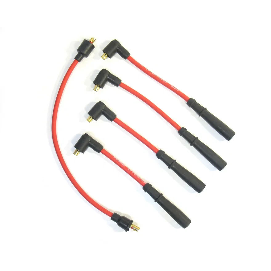 Pertronix 804414, Flame-Thrower Spark Plug Wires 4 cyl 8mm Triumph Type#2 Red