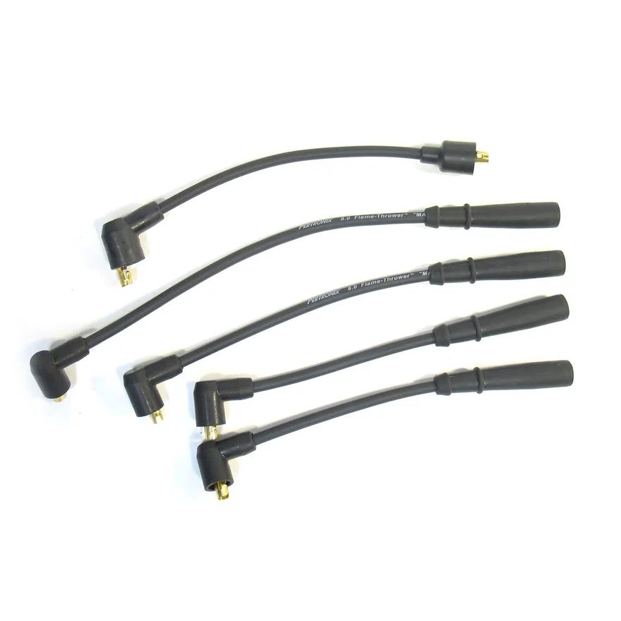 Pertronix 804207, Flame-Thrower Spark Plug Wires 4 cyl 8mm Triumph Black