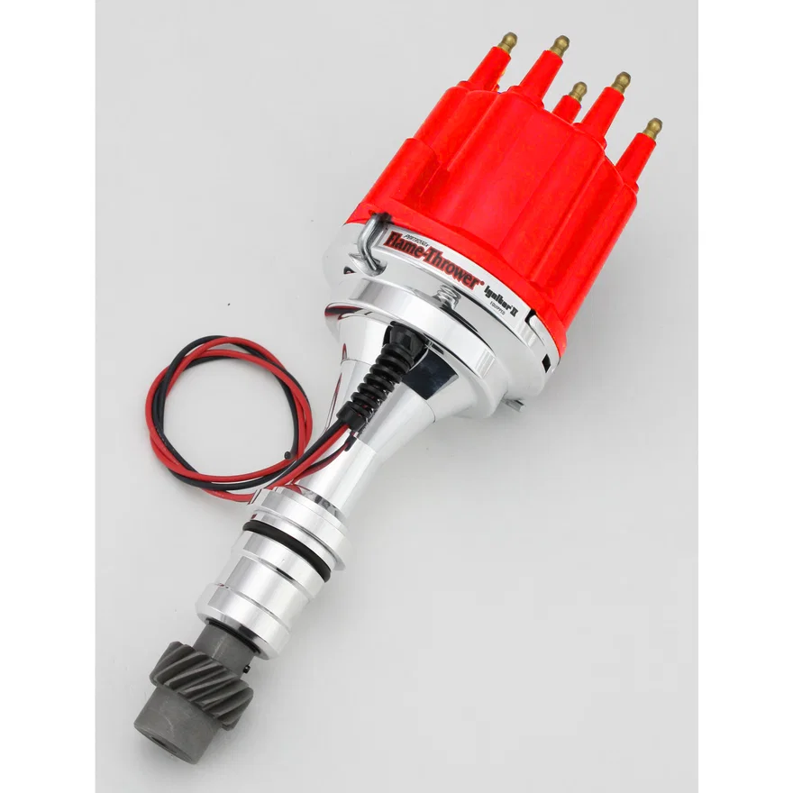 Pertronix D110811, Dist Billet Oldsmobile V8 Non/Vac Red Male Cap