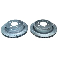 Rear DRILLEDSLOTTED ROTOR PAIR for 2012-2018 Ford F-150 image 2