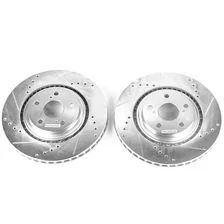 Front DRILLEDSLOTTED ROTOR PAIR for Lexus and Toyota image 2