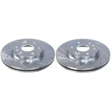 Front DRILLEDSLOTTED ROTOR PAIR for Chevrolet, GMC and Cadillac image 2