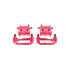 Front RED CALIPER PAIR W/BRKT for Subaru and Saab image 2