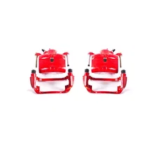 Front RED CALIPER PAIR W/BRKT for 2002-2011 Honda CR-V and Element image 2
