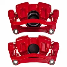 Front RED CALIPER PAIR W/BRKT for 2015-2018 Fiat 500X and Jeep Renegade image 2