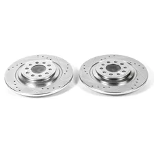 Rear DRILLEDSLOTTED ROTOR PAIR for 2014-2022 Jeep Cherokee image 2