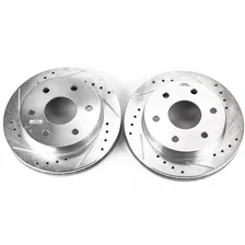 Front DRILLEDSLOTTED ROTOR PAIR for Chevrolet, GMC and Cadillac image 2
