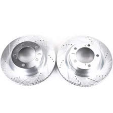 Front DRILLEDSLOTTED ROTOR PAIR for Toyota and Lexus image 2