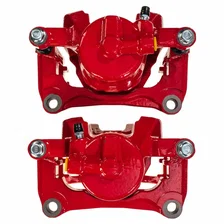 Front RED CALIPER PAIR W/BRKT for 2015-2018 Fiat 500X and Jeep Renegade image 3