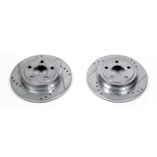 Rear DRILLEDSLOTTED ROTOR PAIR for 2011-2020 Dodge Durango and Jeep Grand Cherokee image 2