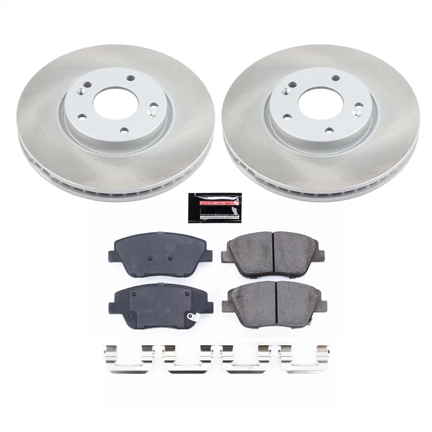 Front SEMI-COATED ROTOR KIT for 2011-2013 Kia Optima