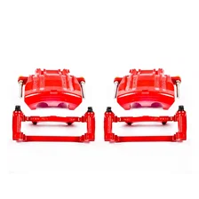 Front RED CALIPER PAIR W/BRKT for Chrysler and Dodge image 2