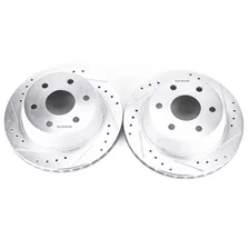 Rear DRILLEDSLOTTED ROTOR PAIR for Chevrolet, GMC and Cadillac image 2