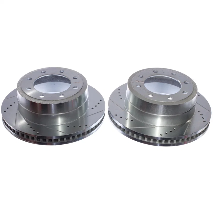 Rear DRILLEDSLOTTED ROTOR PAIR for 2023-2024 Ford F-250 Super Duty and F-350 Super Duty