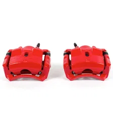 Front RED CALIPER PAIR W/BRKT for Chevrolet and Pontiac image 2