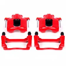 Front RED CALIPER PAIR W/BRKT for 8 vehicles image 2