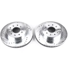 Front DRILLEDSLOTTED ROTOR PAIR for 1963-1982 Chevrolet Corvette image 2