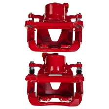 Front RED CALIPER PAIR W/BRKT for 2015-2018 Fiat 500X and Jeep Renegade image 5