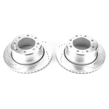Rear DRILLEDSLOTTED ROTOR PAIR for 2013-2024 Ram 3500 image 2