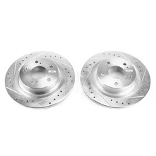 Rear DRILLEDSLOTTED ROTOR PAIR for 2017-2021 Honda Civic image 2