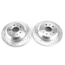 Rear DRILLEDSLOTTED ROTOR PAIR for 2018-2024 Jeep Wrangler image 2