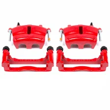 Front RED CALIPER PAIR W/BRKT for Chevrolet, GMC and Buick image 2