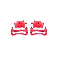Front RED CALIPER PAIR W/BRKT for 16 vehicles image 2